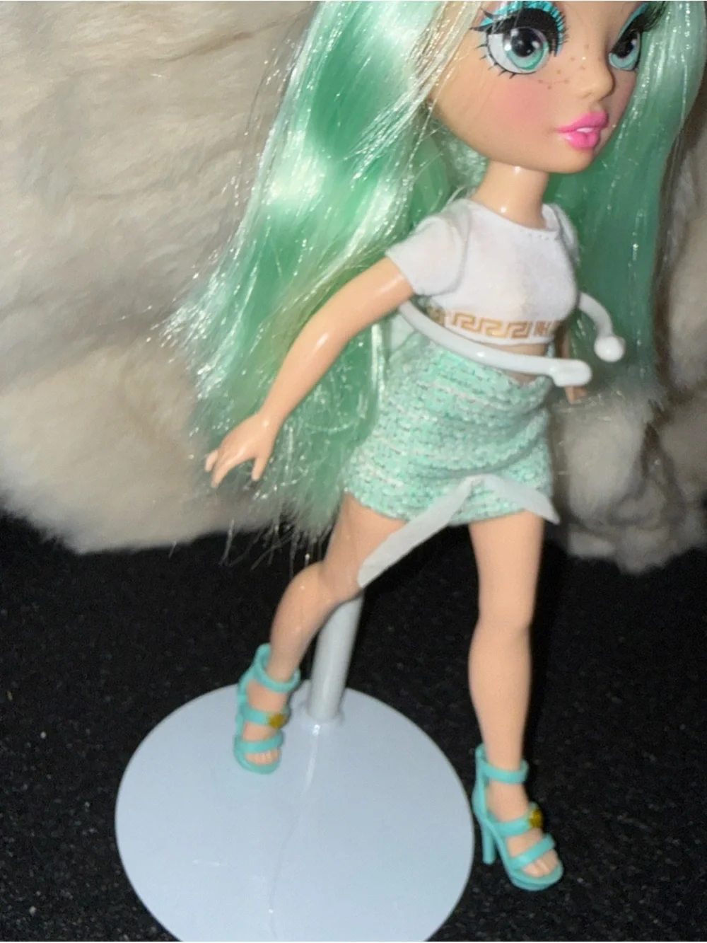 Rainbow high doll mint hair